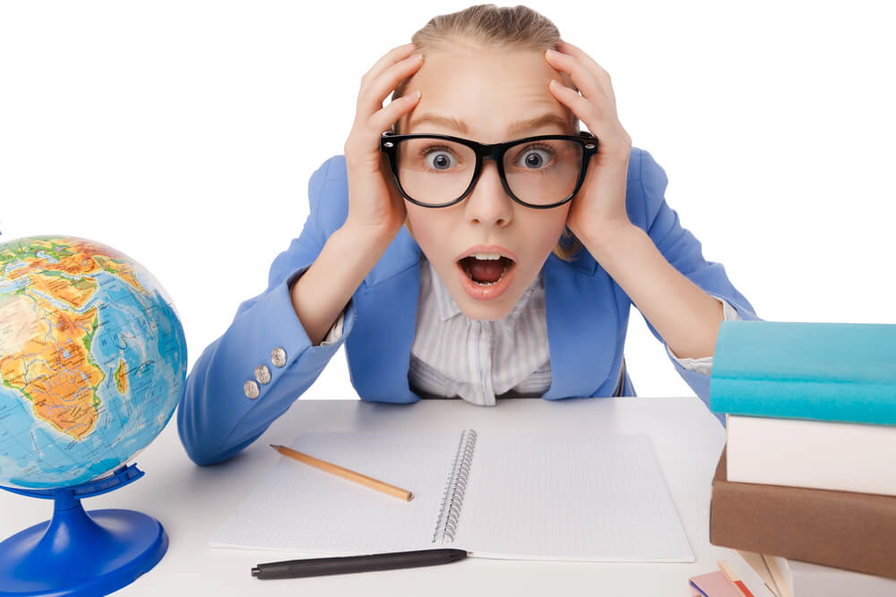 women overwhelmed with content