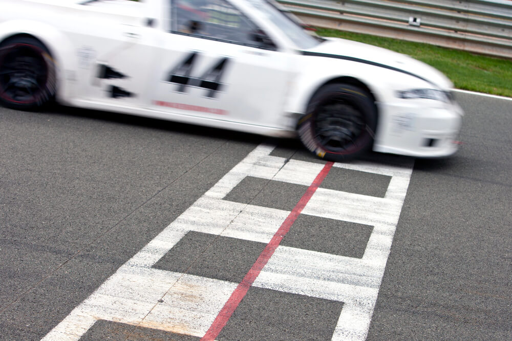 race car finish line